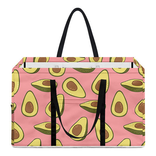 Cute Avocado Pattern Print Utility Tote Bag