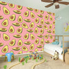 Cute Avocado Pattern Print Wall Sticker