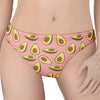 Cute Avocado Pattern Print Women's Thong