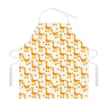 Cute Baby Giraffe Pattern Print Adjustable Apron