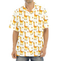 Cute Baby Giraffe Pattern Print Aloha Shirt