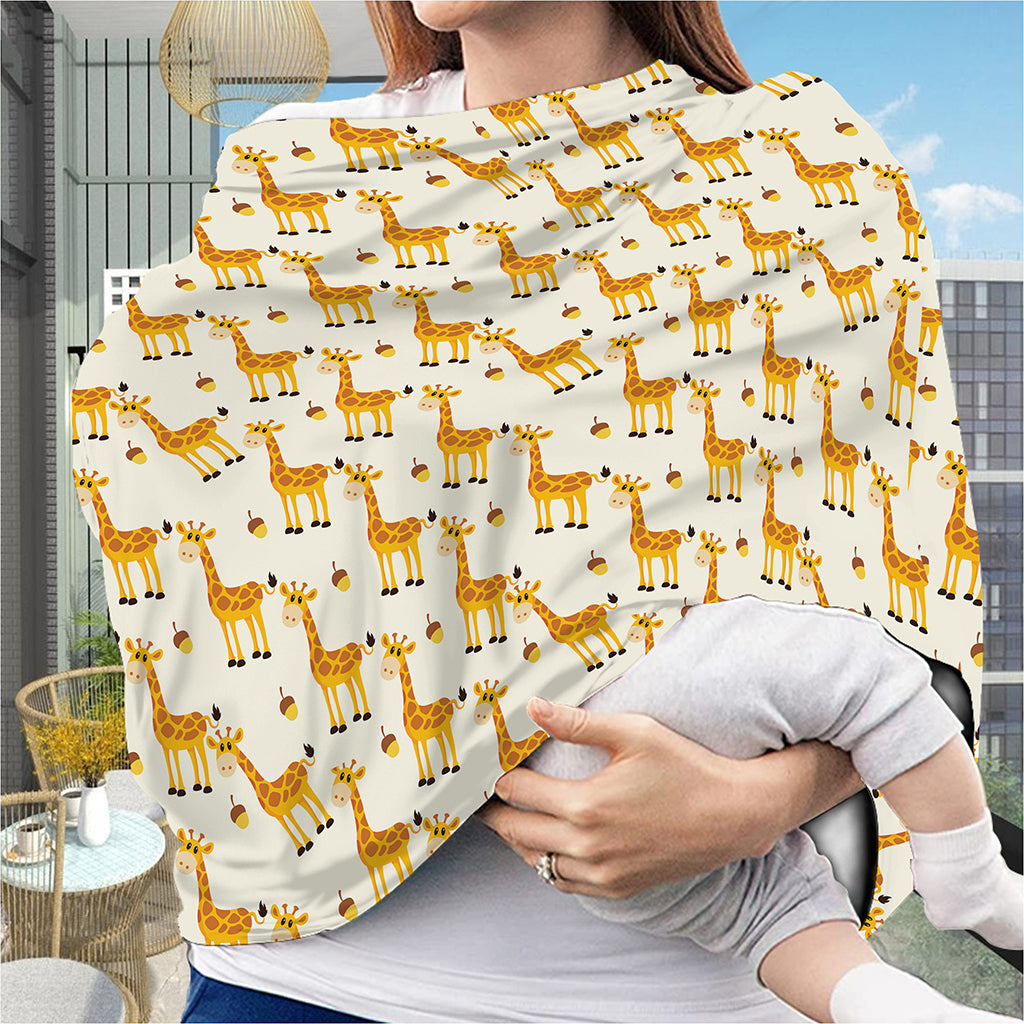 Cute Baby Giraffe Pattern Print Baby Seat Cover