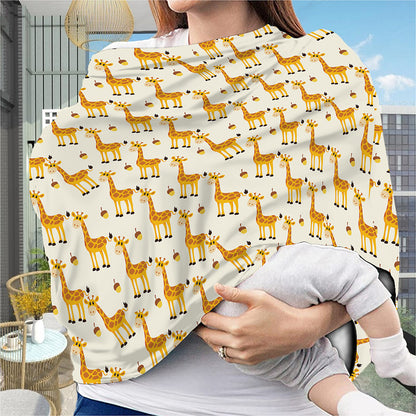 Cute Baby Giraffe Pattern Print Baby Seat Cover