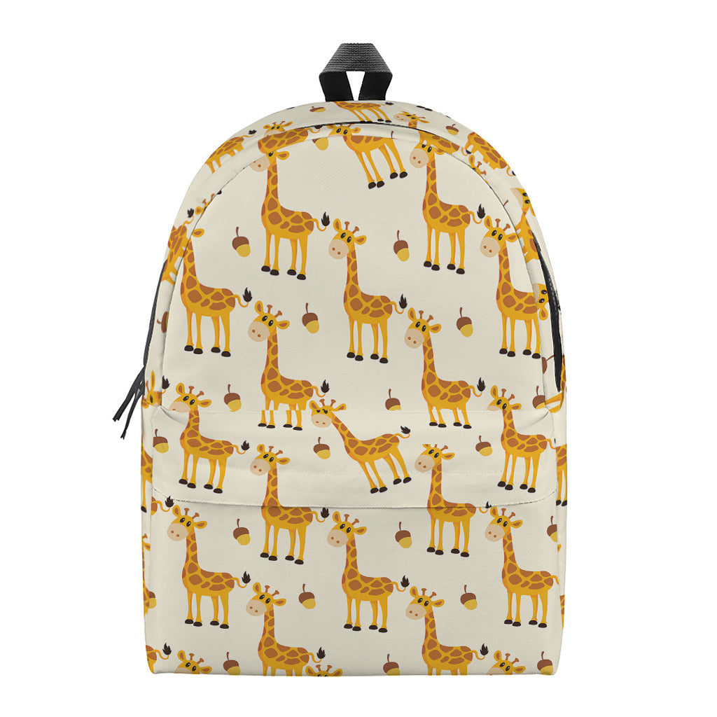 Cute Baby Giraffe Pattern Print Backpack