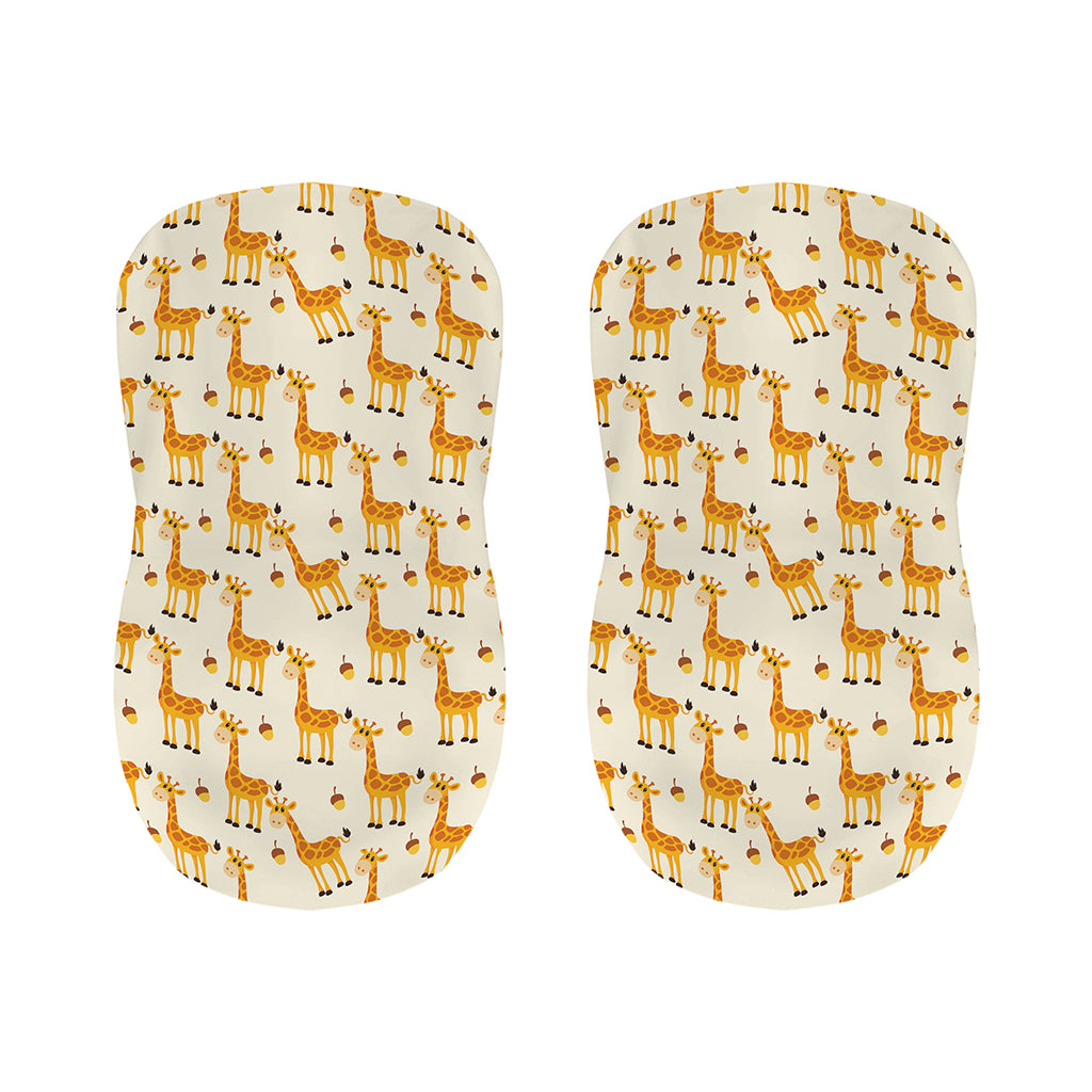 Cute Baby Giraffe Pattern Print Bar Stool Covers