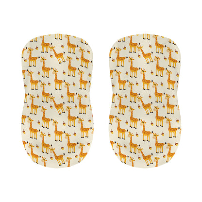 Cute Baby Giraffe Pattern Print Bar Stool Covers