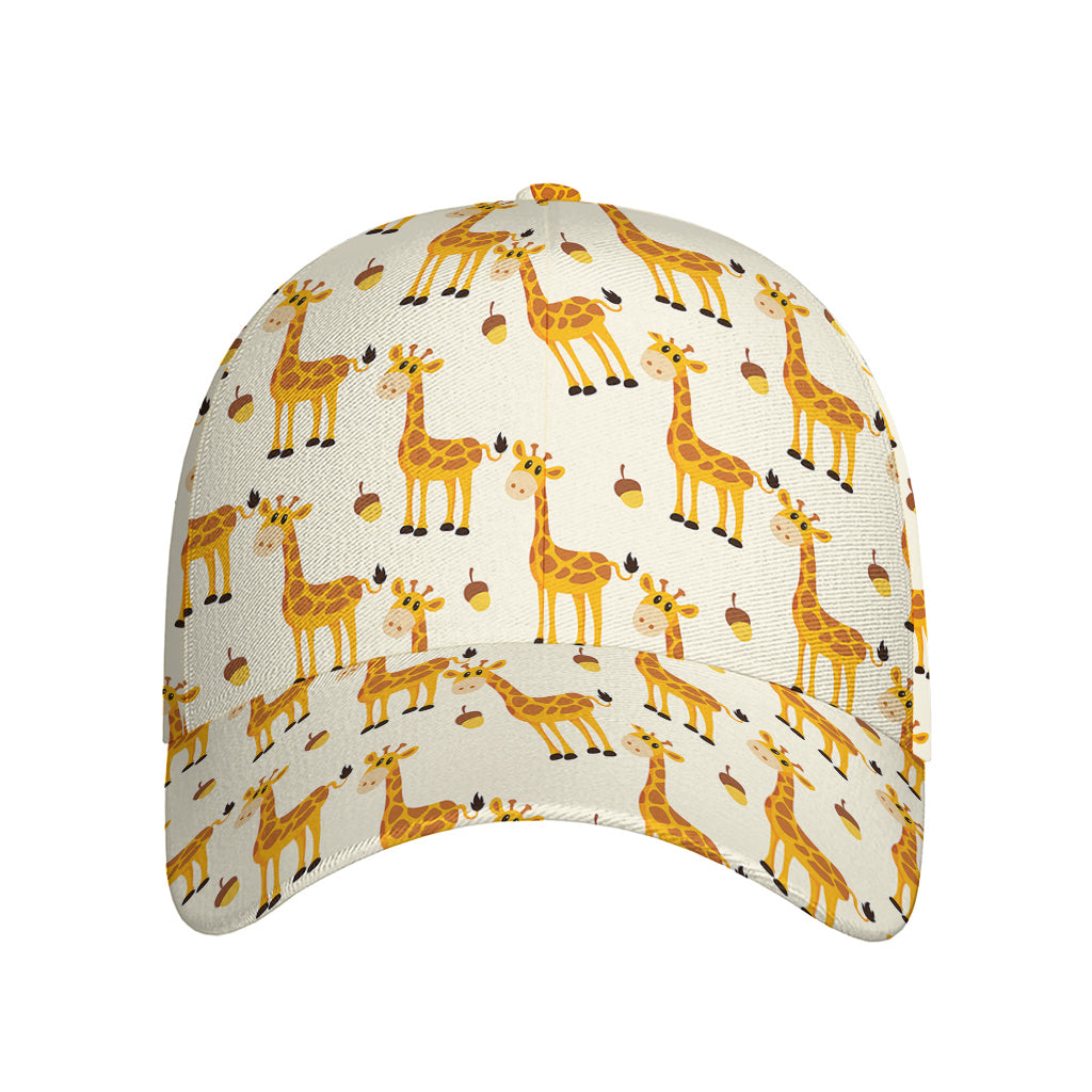 Cute Baby Giraffe Pattern Print Baseball Cap