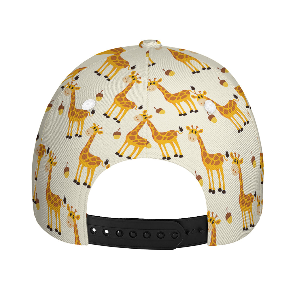 Cute Baby Giraffe Pattern Print Baseball Cap