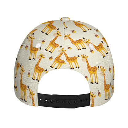 Cute Baby Giraffe Pattern Print Baseball Cap