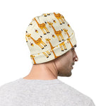Cute Baby Giraffe Pattern Print Beanie