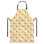 Cute Baby Giraffe Pattern Print Bib Apron With Pocket
