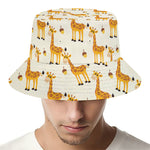 Cute Baby Giraffe Pattern Print Bucket Hat
