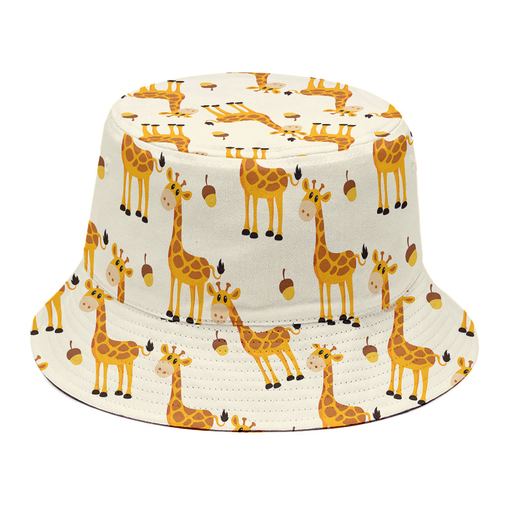 Cute Baby Giraffe Pattern Print Bucket Hat