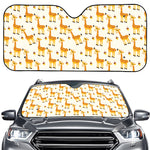 Cute Baby Giraffe Pattern Print Car Windshield Sun Shade