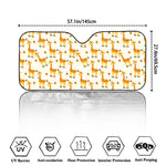 Cute Baby Giraffe Pattern Print Car Windshield Sun Shade