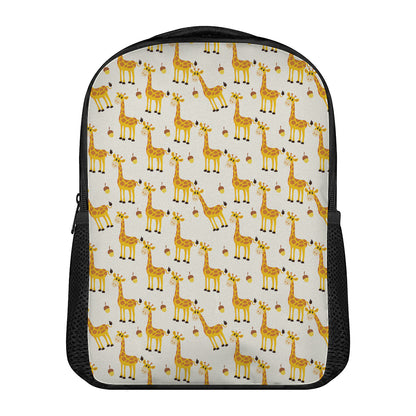 Cute Baby Giraffe Pattern Print Casual Backpack