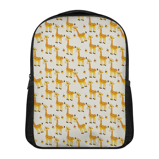 Cute Baby Giraffe Pattern Print Casual Backpack