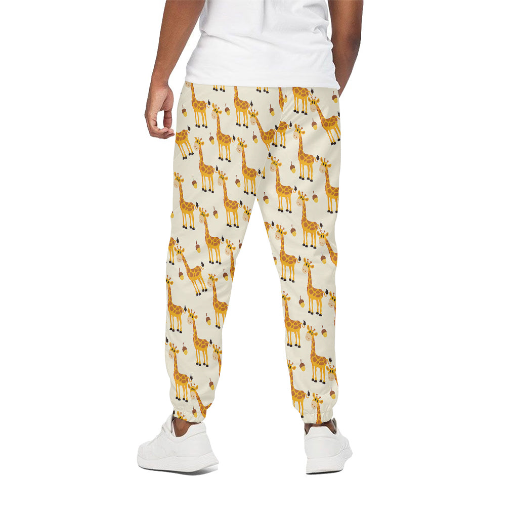 Cute Baby Giraffe Pattern Print Cotton Pants