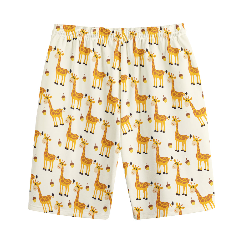 Cute Baby Giraffe Pattern Print Cotton Shorts