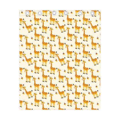 Cute Baby Giraffe Pattern Print Curtain