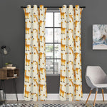 Cute Baby Giraffe Pattern Print Curtain