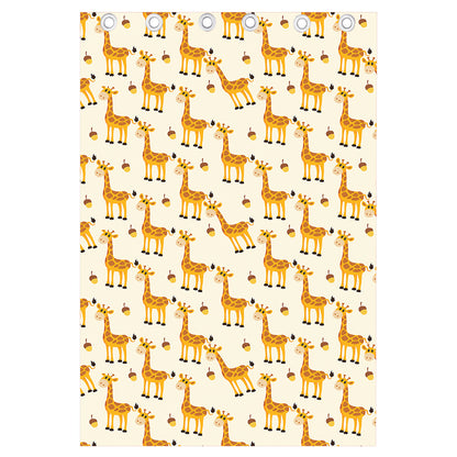 Cute Baby Giraffe Pattern Print Curtain