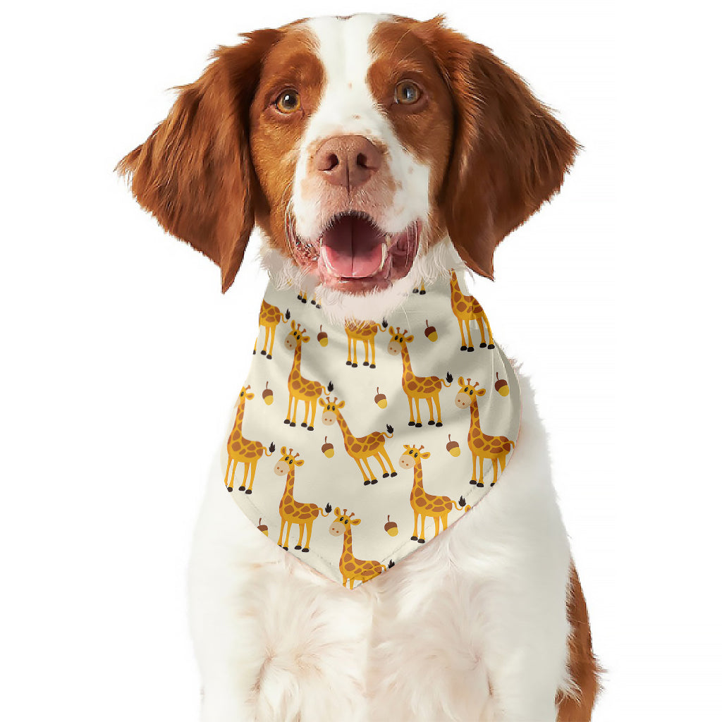 Cute Baby Giraffe Pattern Print Dog Bandana