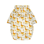 Cute Baby Giraffe Pattern Print Dog Zip Up Hoodie