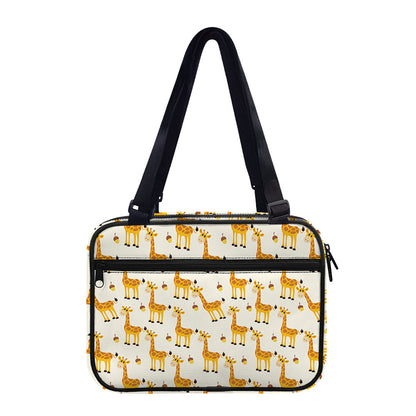 Cute Baby Giraffe Pattern Print Double Strap Bible Bag