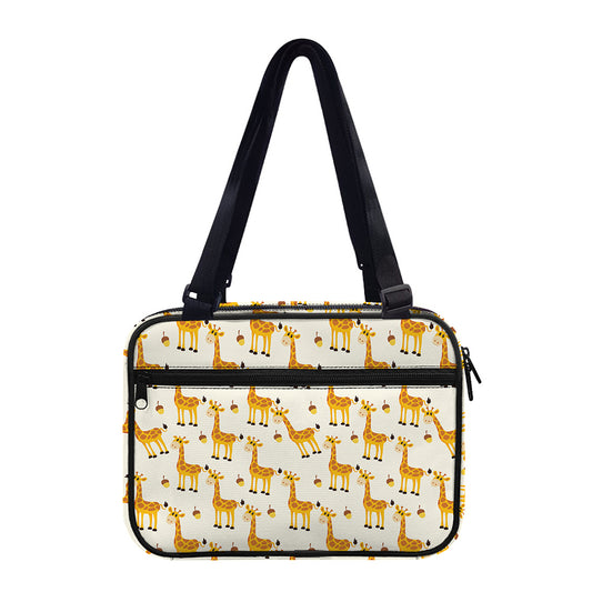 Cute Baby Giraffe Pattern Print Double Strap Bible Bag
