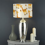 Cute Baby Giraffe Pattern Print Drum Lamp Shade