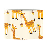 Cute Baby Giraffe Pattern Print Drum Lamp Shade