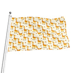 Cute Baby Giraffe Pattern Print Flag