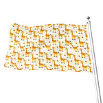 Cute Baby Giraffe Pattern Print Flag