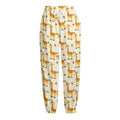 Cute Baby Giraffe Pattern Print Fleece Lined Knit Pants