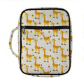 Cute Baby Giraffe Pattern Print Front Pocket Bible Bag