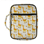 Cute Baby Giraffe Pattern Print Front Pocket Bible Bag
