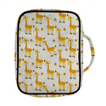 Cute Baby Giraffe Pattern Print Front Pocket Bible Bag