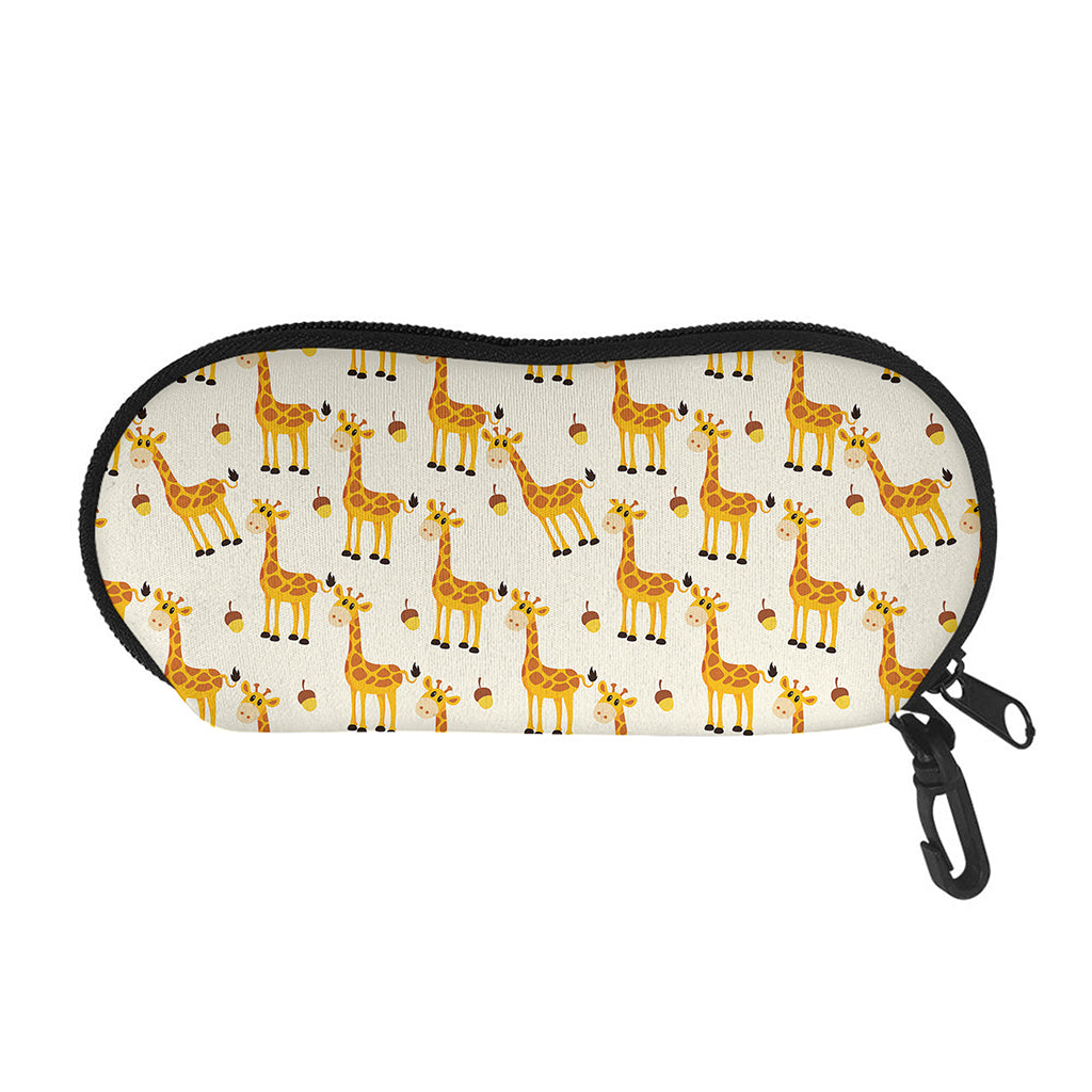Cute Baby Giraffe Pattern Print Glasses Case