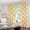 Cute Baby Giraffe Pattern Print Grommet Curtains