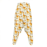 Cute Baby Giraffe Pattern Print Hammer Pants
