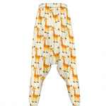 Cute Baby Giraffe Pattern Print Hammer Pants