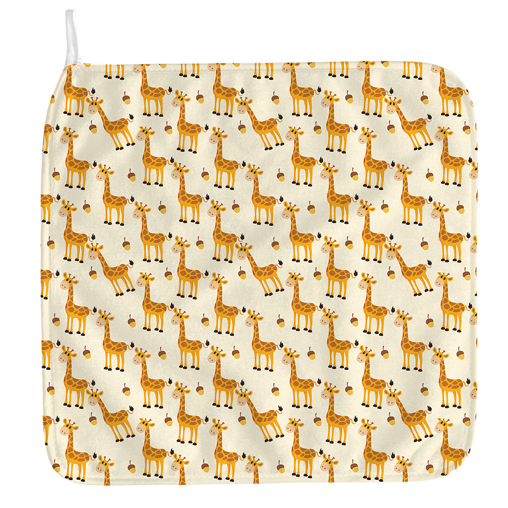 Cute Baby Giraffe Pattern Print Hand Towel