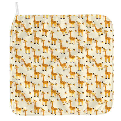 Cute Baby Giraffe Pattern Print Hand Towel