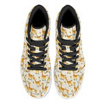 Cute Baby Giraffe Pattern Print High Top Leather Sneakers