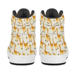 Cute Baby Giraffe Pattern Print High Top Leather Sneakers