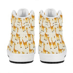 Cute Baby Giraffe Pattern Print High Top Leather Sneakers