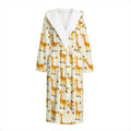 Cute Baby Giraffe Pattern Print Hooded Bathrobe