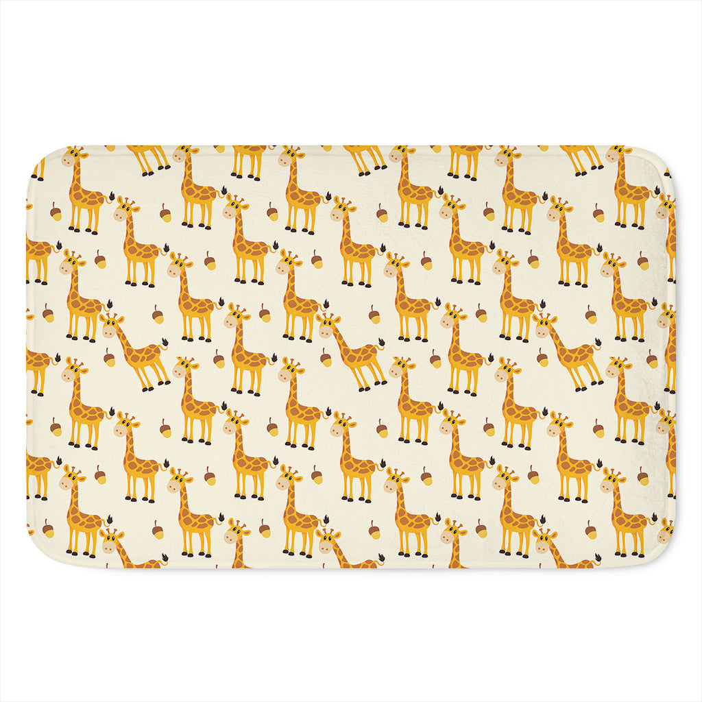 Cute Baby Giraffe Pattern Print Indoor Door Mat