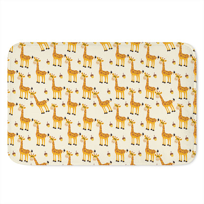 Cute Baby Giraffe Pattern Print Indoor Door Mat